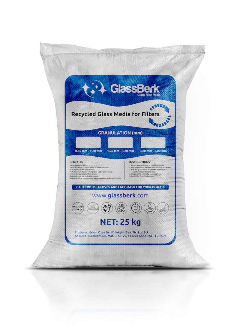 GlassBerk Cam Filtre Medyası - Cam Kumu
